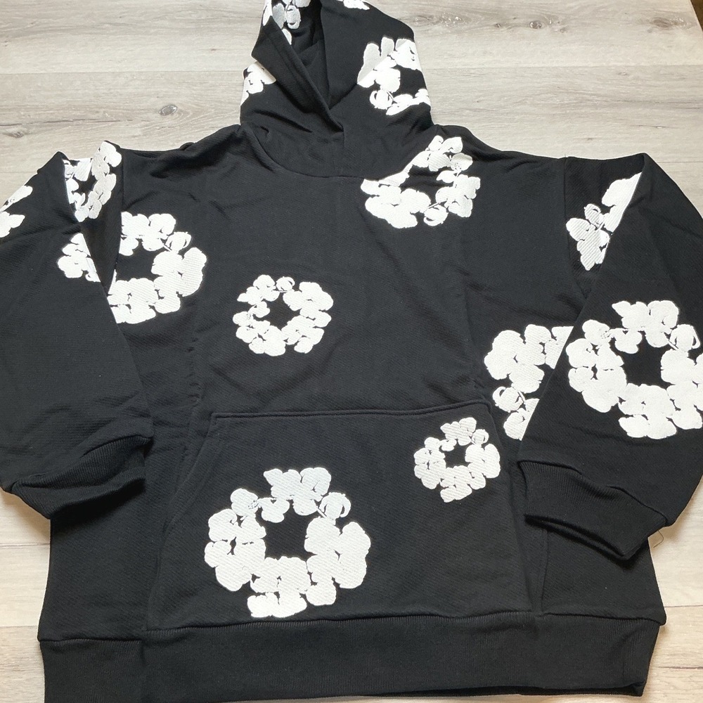 Denim Tears Cotton Wreath Hoodie Black Size XL‎ New With Tags - Picture 4 of 5